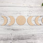 Moon Phase Sign, Wooden Moons, Wood Bojo Decor, Wall hanging, Wall art, Crescent moon art, Natural Home Decor, Celestial, Bohemian, Stars