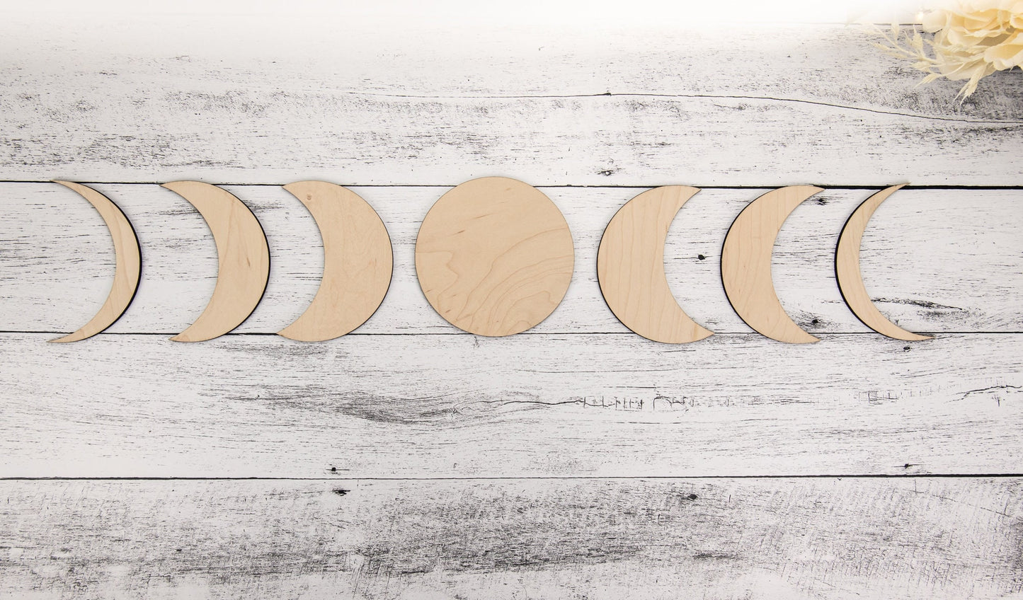 Moon Phase Sign, Wooden Moons, Wood Bojo Decor, Wall hanging, Wall art, Crescent moon art, Natural Home Decor, Celestial, Bohemian, Stars