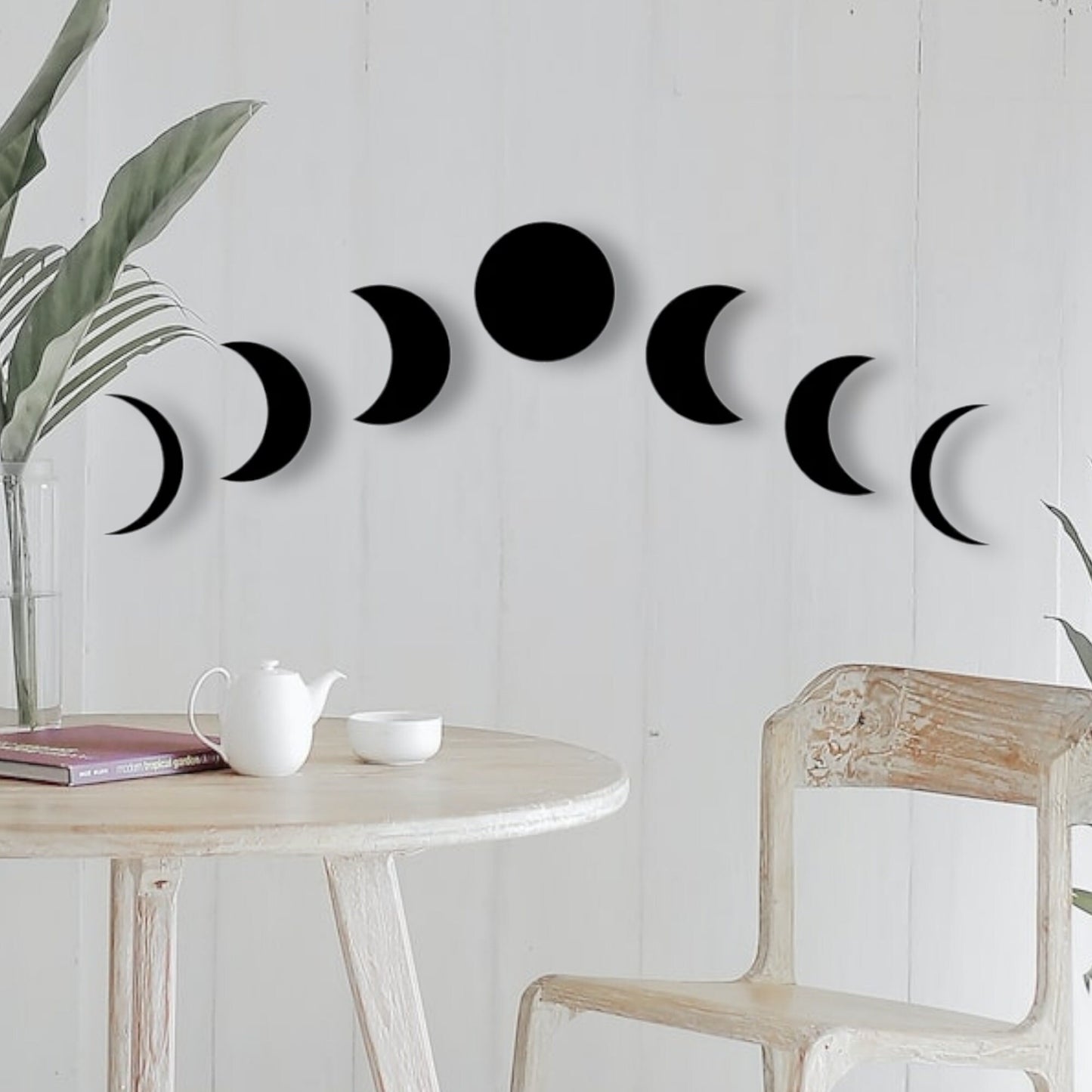 Moon Phase Wood Blanks for Home Decor, Crafts, or DIY sign making, Wooden Moons, Natural Bojo Decor, Wall hanging, Wall art, Crescent moons
