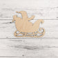 Santa Sleigh & Reindeer Wood Shapes, Wooden Christmas Shape, Unfinished, DIY Blank, Santas Reindeer, Wood Arts and Crafts, Holiday Ornaments