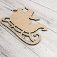 Santa Sleigh & Reindeer Wood Shapes, Wooden Christmas Shape, Unfinished, DIY Blank, Santas Reindeer, Wood Arts and Crafts, Holiday Ornaments
