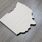 Ohio Ornament, Ohio State Shape Bulk wood Blank, Unfinished, Wood Ornament, DIY, Christmas ornaments, Blanks for Crafts, sign making