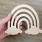Rainbow Wood Shape, Wooden Rainbow Shape Blank, Unfinished Rainbow Cut out, Crafts DIY Blank for Sign Making, Boho Decor, Childrens Signs