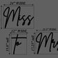 Miss to Mrs backdrop sign for bridal shower or engagement party, Wood Bridal Shower Decor, Custom Wedding Decor, Wooden word cutouts