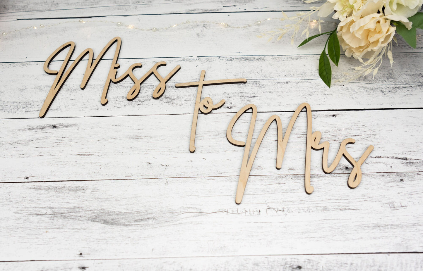 Miss to Mrs backdrop sign for bridal shower or engagement party, Wood Bridal Shower Decor, Custom Wedding Decor, Wooden word cutouts