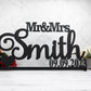 Custom Wedding Name Sign with Mr & Mrs + Date for sweetheart or head table, personalized wedding decor