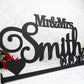 Custom Wedding Name Sign with Mr & Mrs + Date for sweetheart or head table, personalized wedding decor