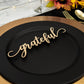 Grateful Place Cards, Thanksgiving Table Plate Settings, Thankful Wood Word, Holiday Decor, Thanksgiving Place settings, Small Grateful Sign