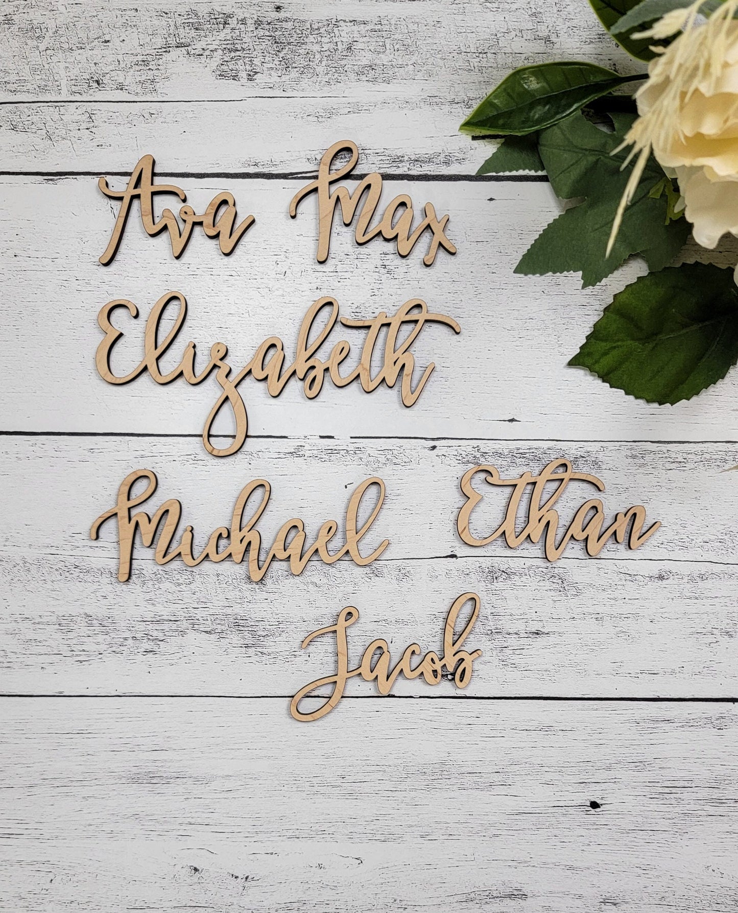 Wood Name Signs, Kids. Childrens Wooden Name Signs. SMALL name sign. Names For Christmas Stockings. Small Wooden Word signs for xmas Tree