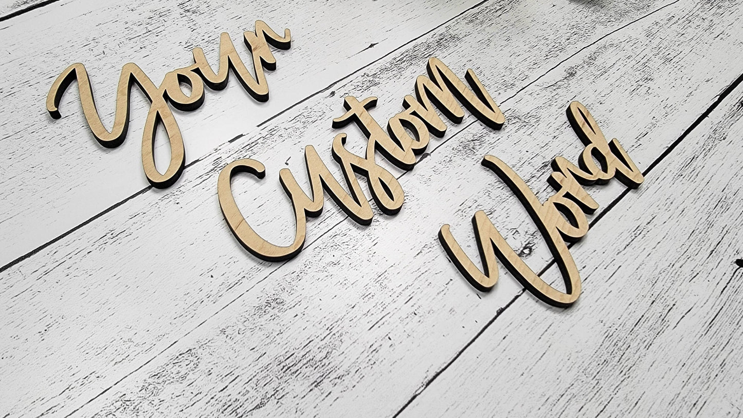 Custom Wood Word, Personalized Word sign