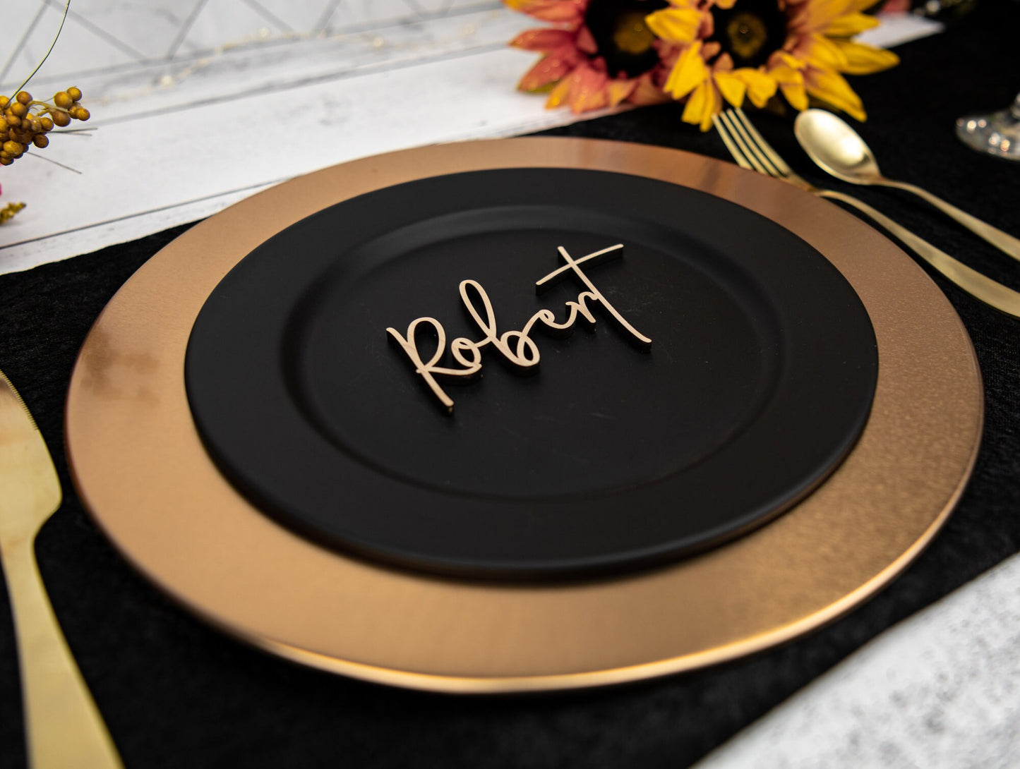 Name Place Cards. Wedding Name Place Plates. Small Wood Name Tag Cutouts