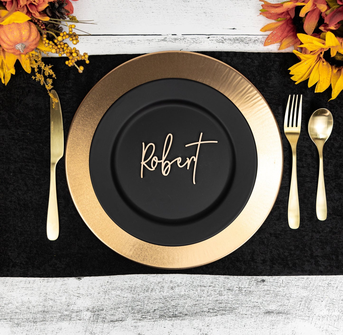 Name Place Cards. Wedding Name Place Plates. Small Wood Name Tag Cutouts