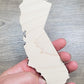California Ornament, CA State Shape Bulk wood Blank, Unfinished, Wood Ornament, DIY, Christmas ornaments, Blanks for Crafts, sign making