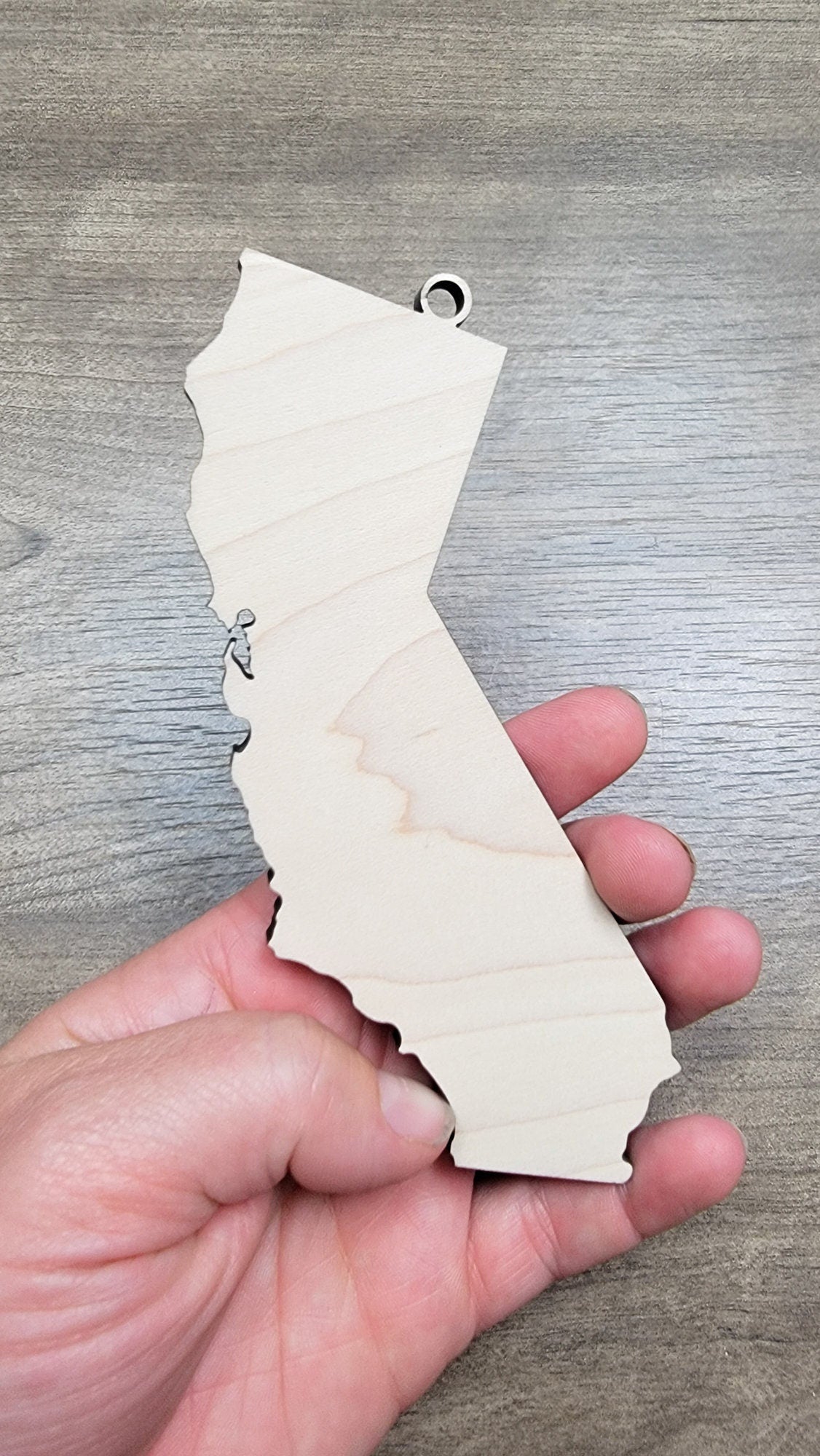 California Ornament, CA State Shape Bulk wood Blank, Unfinished, Wood Ornament, DIY, Christmas ornaments, Blanks for Crafts, sign making
