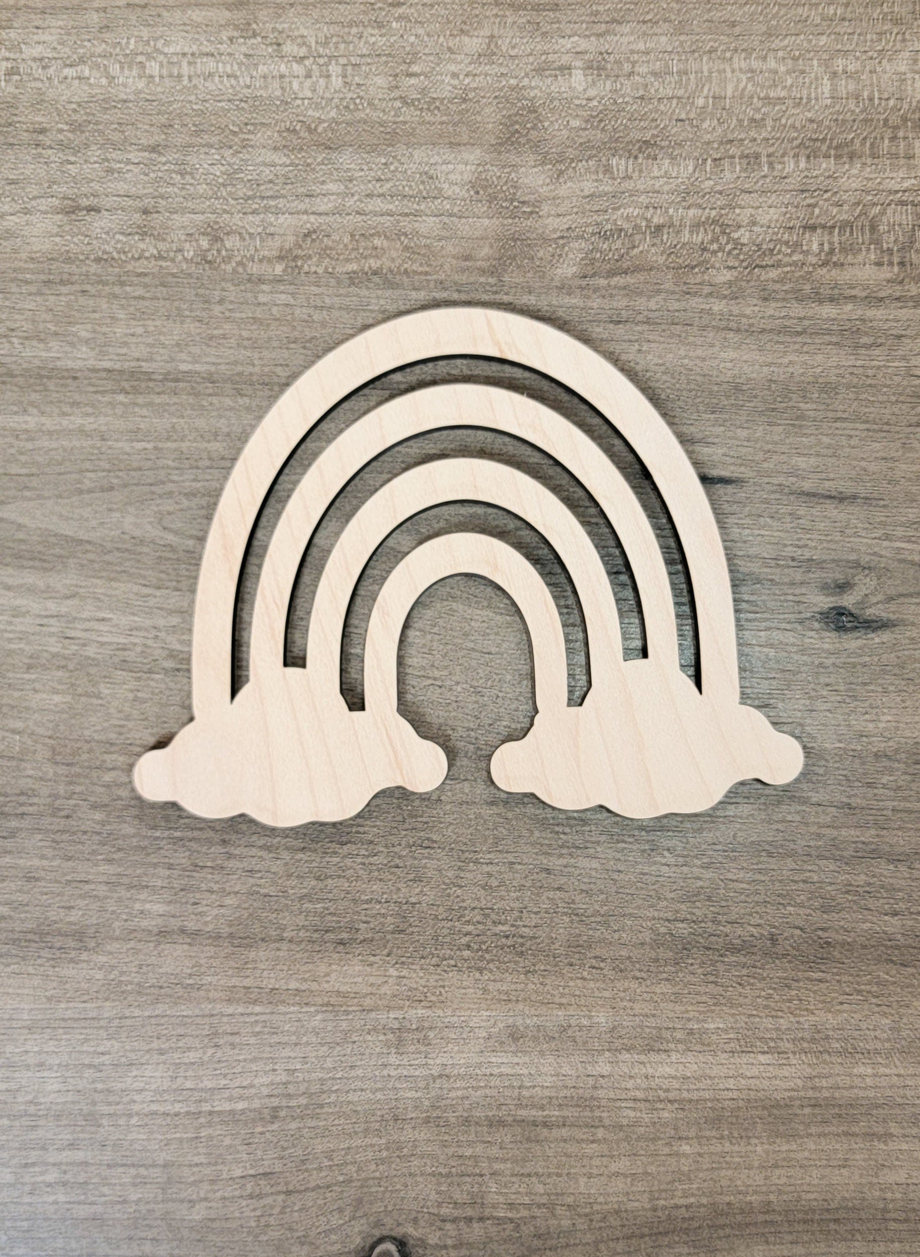 Rainbow Wood Shape, Wooden Rainbow Shape Blank, Unfinished Rainbow Cut out, Crafts DIY Blank for Sign Making, Boho Decor, Childrens Signs