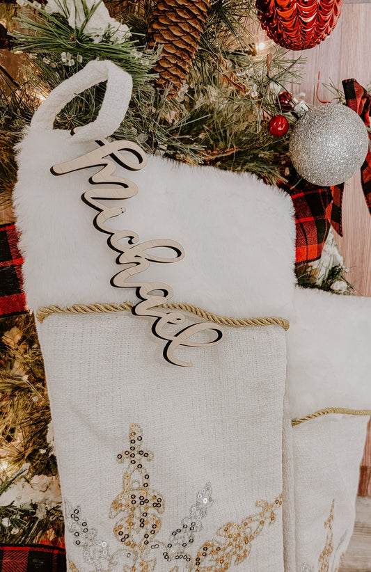 Wood Name Signs, Kids. Childrens Wooden Name Signs. SMALL name sign. Names For Christmas Stockings. Small Wooden Word signs for xmas Tree