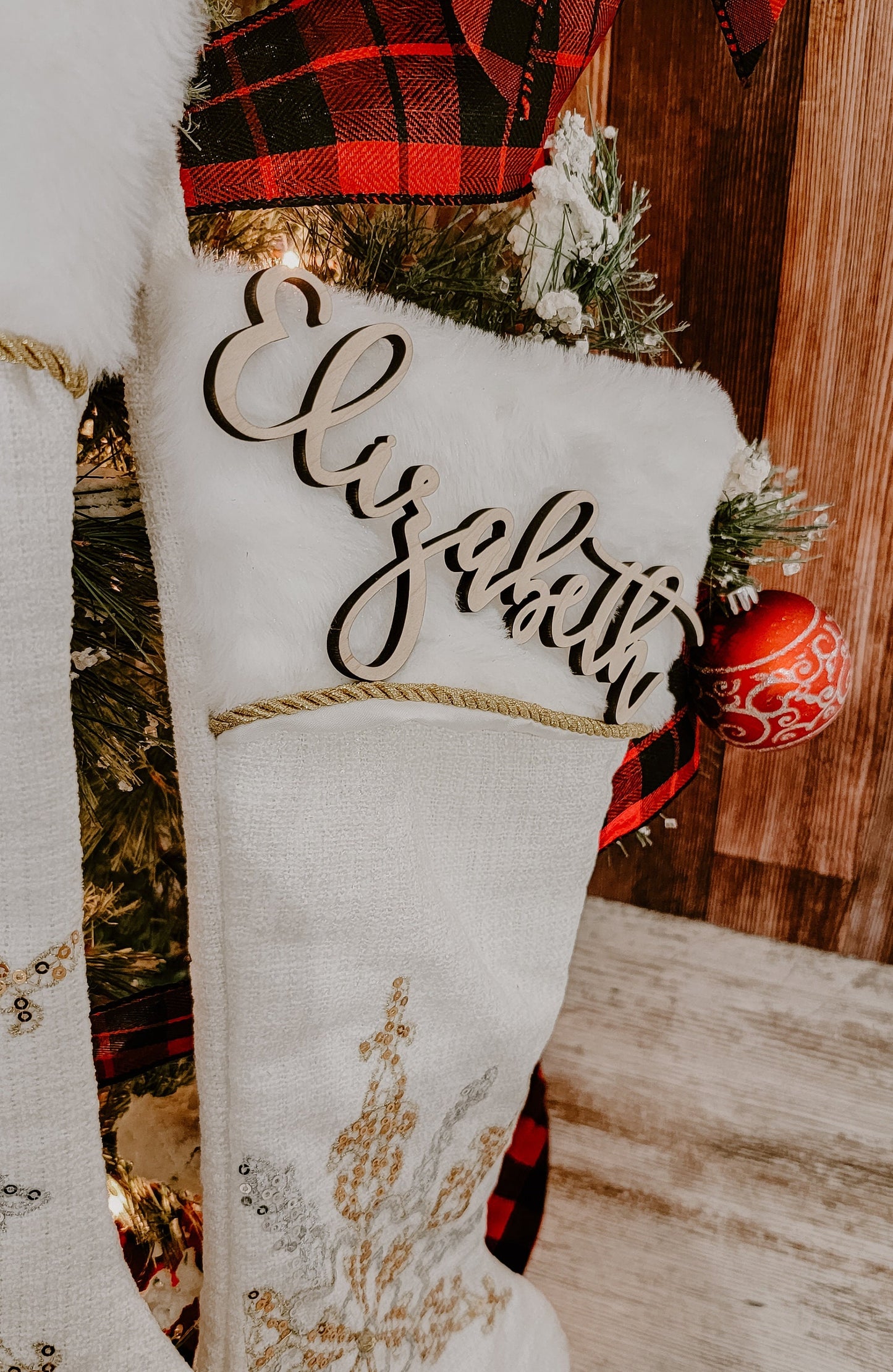 Wood Name Signs, Kids. Childrens Wooden Name Signs. SMALL name sign. Names For Christmas Stockings. Small Wooden Word signs for xmas Tree