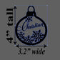 Custom Christmas Ornament Personalized with Name, Stocking Name Tag Value Size 4"x3"