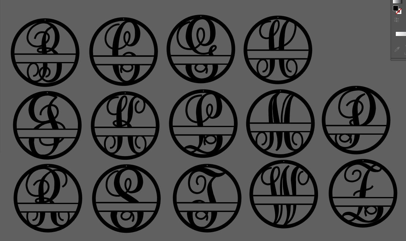 Custom Last Name & Monogram Sign with Letter Initial, Circle / Round Family Name Sign, Personalized Home Decor