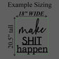 make SHIT happen bathroom sign decor, funny bathroom wall sign, wood wall art for restroom, humor funny housewarming gift, above toilet sign