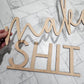 make SHIT happen bathroom sign decor, funny bathroom wall sign, wood wall art for restroom, humor funny housewarming gift, above toilet sign