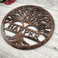 Tree Of Life Wood Sign, Custom Wall Art with Family Tree with Last Name, Wooden Circle with Tree, Roots, Heart, Mothers or Fathers Day Gift