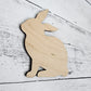 Bunny, Easter Wood Shape, Wooden Rabbit Blank, Unfinished Cut out, Shapes for Crafts DIY Wood Blank, Spring Sign Making, Easter Sign making