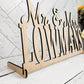 Mr & Mrs Sign - Custom Wedding Name sign - Mr and Mrs Wood Name - Personalized Last Name Sign - Sweetheart table Centerpiece Sign 18-24 inch