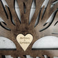 Tree Of Life Wood Sign, Custom Wall Art with Family Tree with Last Name, Wooden Circle with Tree, Roots, Heart, Mothers or Fathers Day Gift