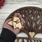 Tree Of Life Wood Sign, Custom Wall Art with Family Tree with Last Name, Wooden Circle with Tree, Roots, Heart, Mothers or Fathers Day Gift