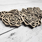 Wood Flowers Rose Cut out, Floral & leaves shapes, Wooden floral pattern for signs, flowery blanks for crafts, unfinished DIY, sign making