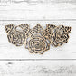 Wood Flowers Rose Cut out, Floral & leaves shapes, Wooden floral pattern for signs, flowery blanks for crafts, unfinished DIY, sign making