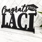 Class of 2024 Table sign with Custom Name + Congrats & 2024 graduation cap