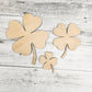 Shamrock Wood Shape 4 leaf Clover, St Patricks Day, March, Spring Decor Sign Making Supplies, Wooden four leaf clover, Unfinished, Quality