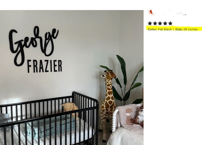 Custom Nursery Wood Name Sign Decor, Personalized with First & Middle Name or other two words