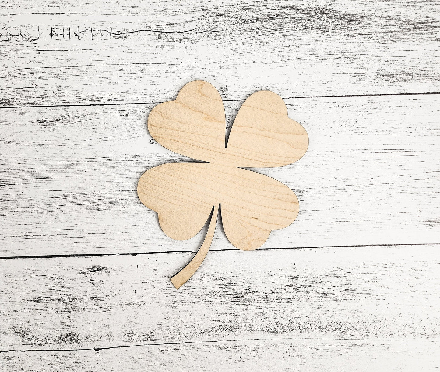 Shamrock Wood Shape 4 leaf Clover, St Patricks Day, March, Spring Decor Sign Making Supplies, Wooden four leaf clover, Unfinished, Quality