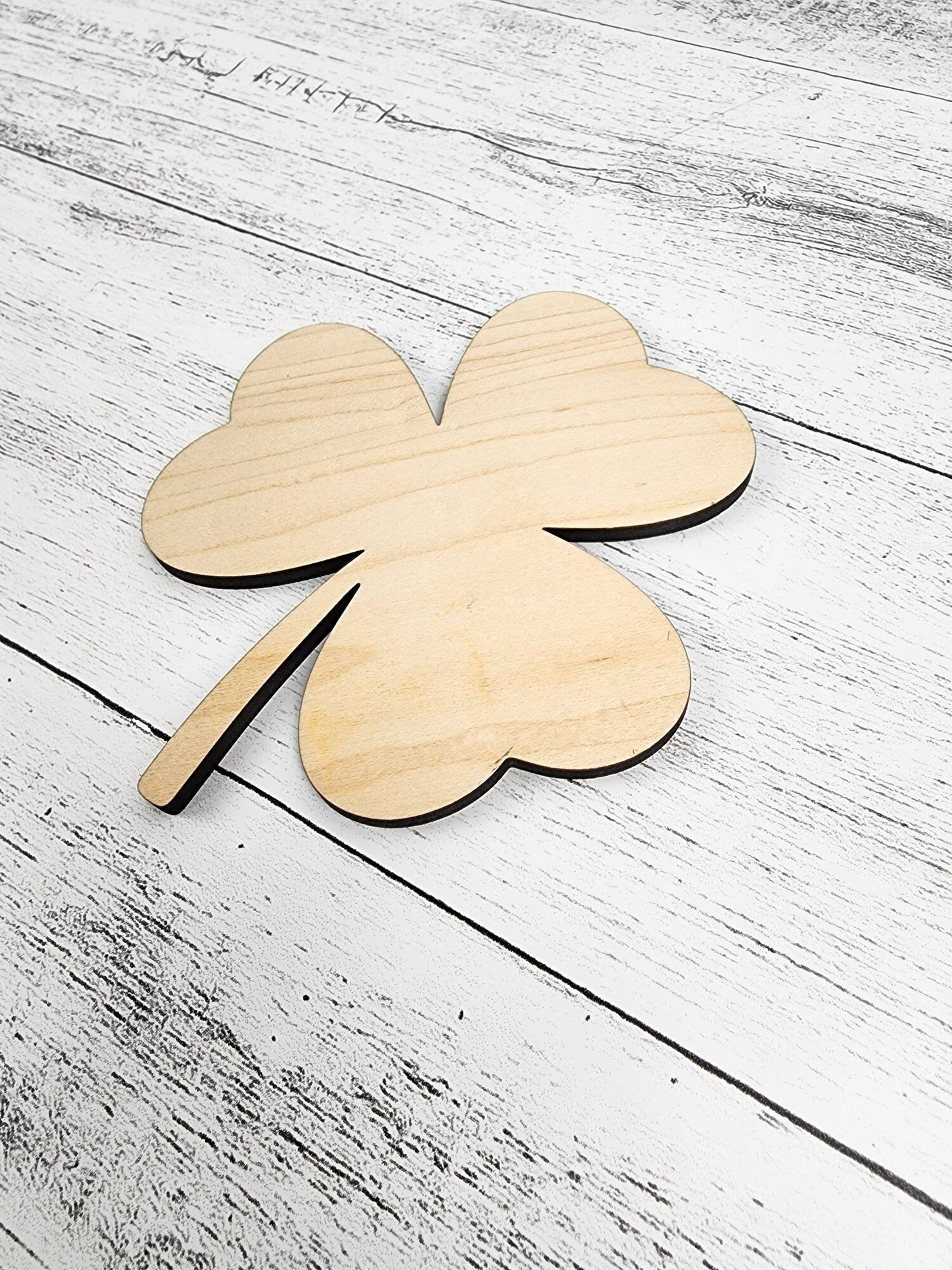 Shamrock Wood Shape 3 leaf Clover, St Patricks Day, March, Spring Decor Sign Making Supplies, Wooden three leaf clover, Unfinished, Quality