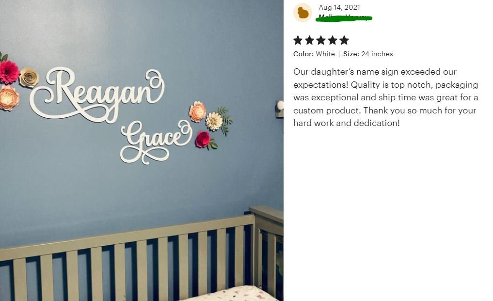 Custom Name Sign, First & Middle Name Sign, Backdrop Sign, Photo Prop Sign, Childrens Name Sign, Nursery Decor, Personalized Name Decor