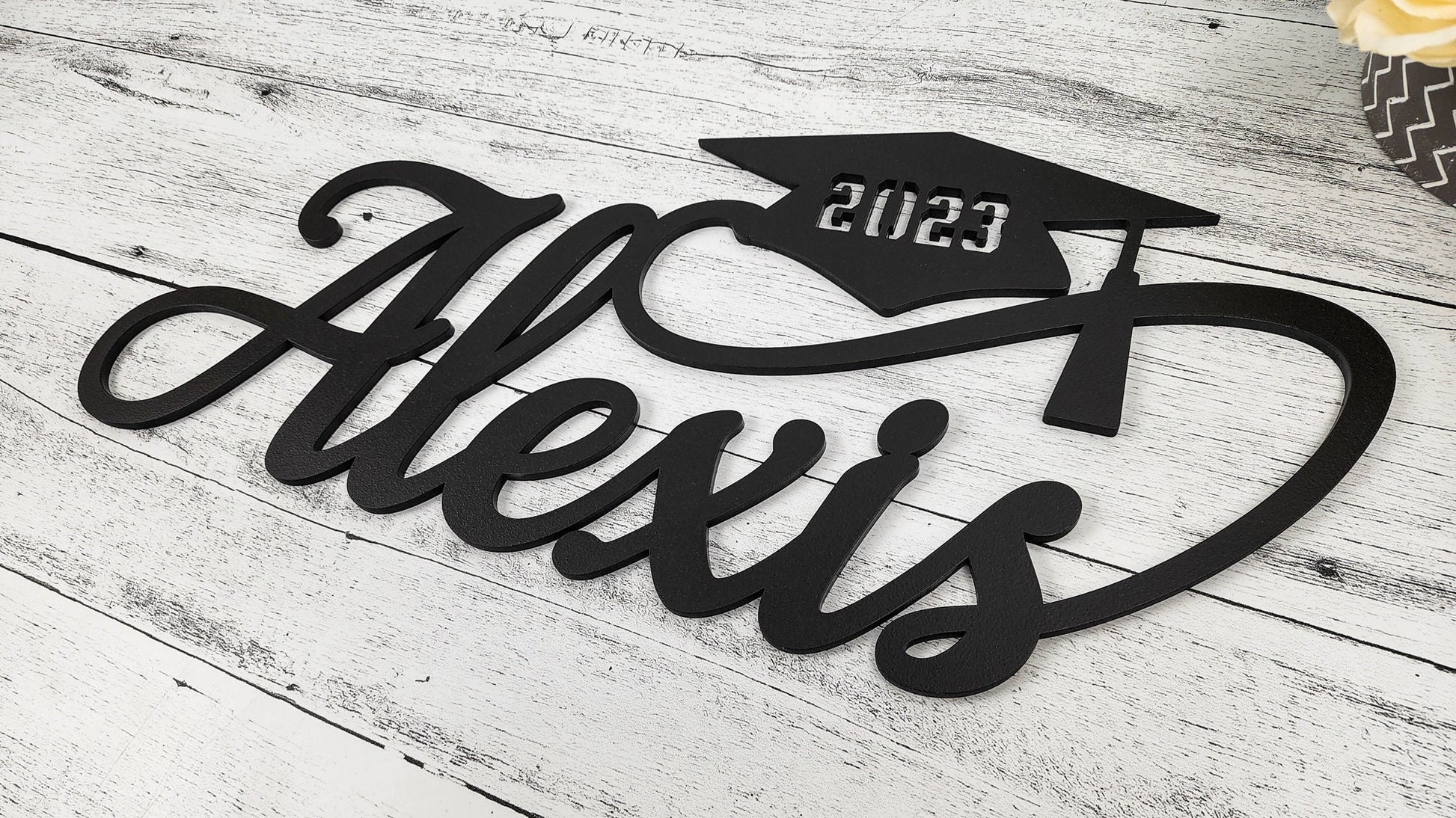 Custom Graduation Decor Name Sign, Custom Grad Sign, Class of 2024, Graduation Party Centerpiece, Senior Year Photo Prop for senior photos