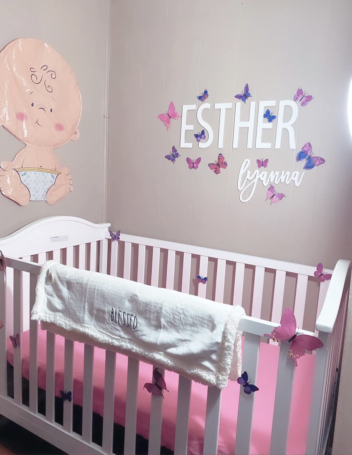 Custom Name Sign, First & Middle Name Nursery Decor - Baby Shower gift