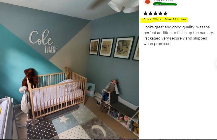 Custom Name Sign, First & Middle Personalized Name Sign