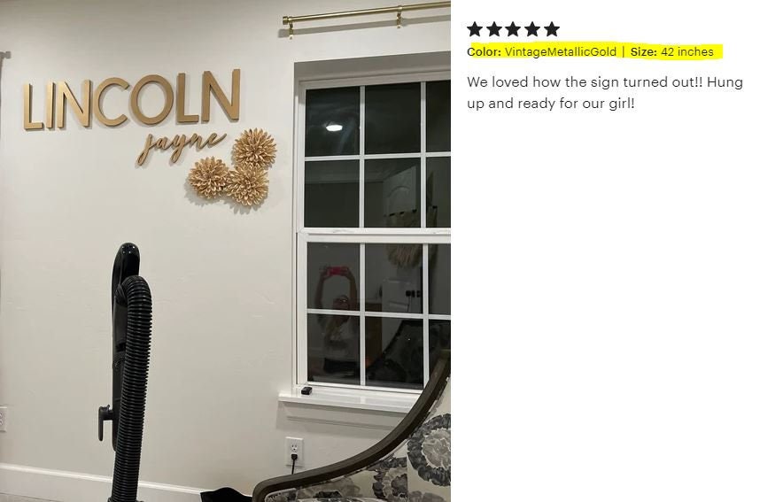 Nursery Wooden Name Sign Decor or other Personalized 2 Word or Name Combo - Includes Custom First & Middle name as pictured