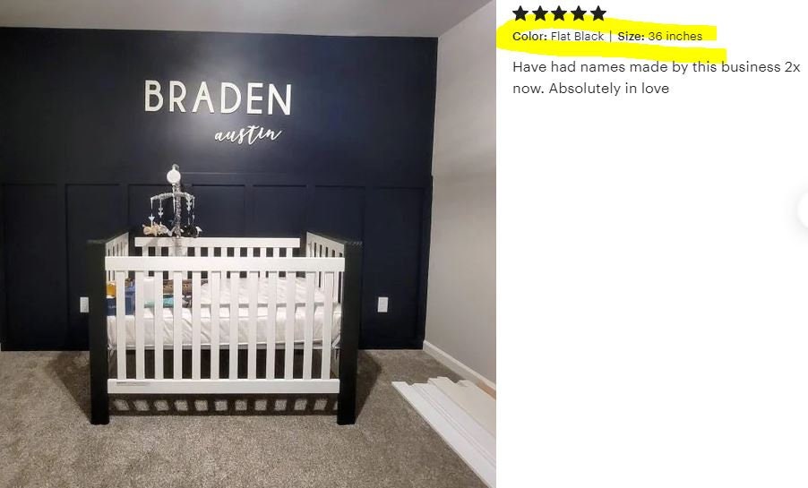 Nursery Wooden Name Sign Decor or other Personalized 2 Word or Name Combo - Includes Custom First & Middle name as pictured