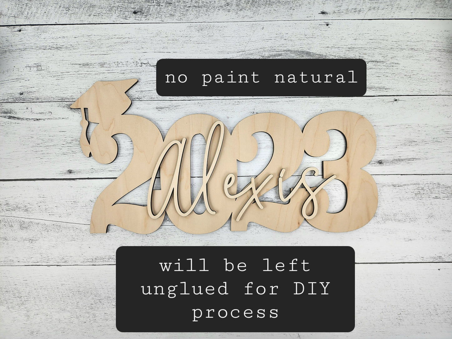 Custom Graduation Decor Name Sign, Custom Grad Sign, Class of 2024, Graduation Party Centerpiece, Senior Year Photo Prop for senior photos