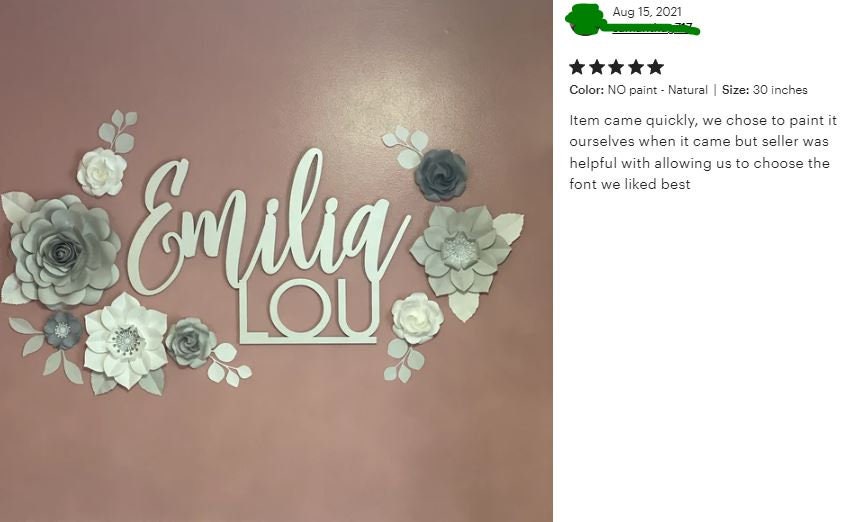 Custom First & Middle Name Sign, Personalized Event Decor, Baby Shower Gift, Nursery Name Sign