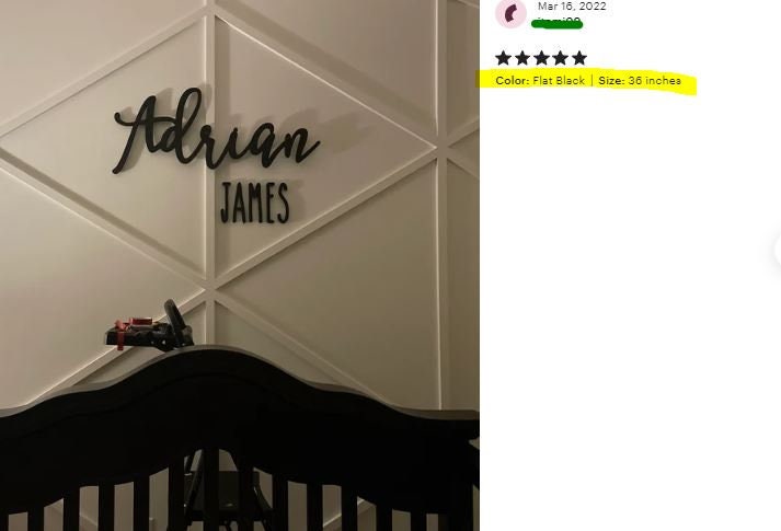 Custom Name Sign, First & Middle Personalized Name Sign