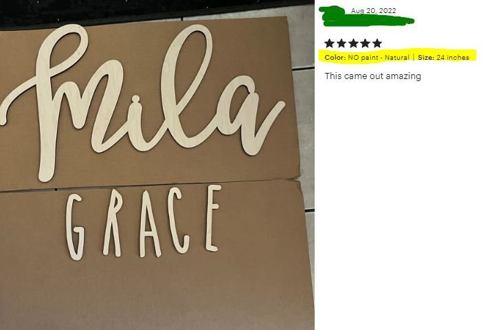 Custom Name Sign, First & Middle Personalized Name Sign