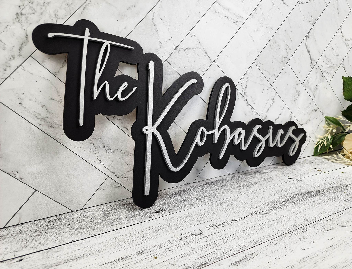 Custom Wedding Sign Decor, Personalized Backdrop Wooden Sign Layered, Family Last Name Sign, Head / Sweetheart table signage for couple