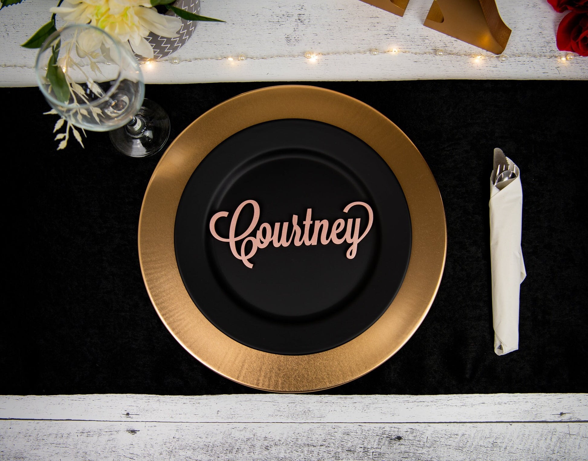Custom Name Place Cards for Wedding Table Settings, Thanksgiving plate settings or any other special occasion event.