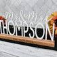 Wedding Decor Centerpieces Mr and Mrs sign Decorations, Sweetheart table Custom Name Sign Gift for Couple, Personalized Fall Wedding Signs